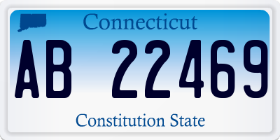 CT license plate AB22469