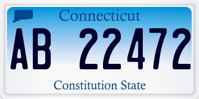 CT license plate AB22472