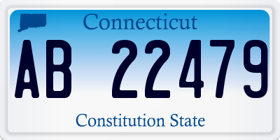 CT license plate AB22479