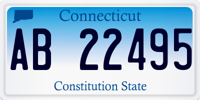 CT license plate AB22495