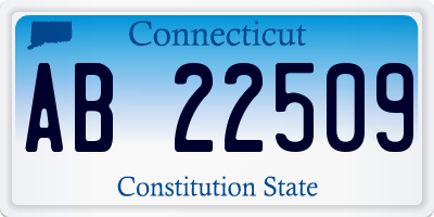 CT license plate AB22509