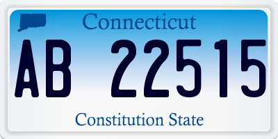 CT license plate AB22515