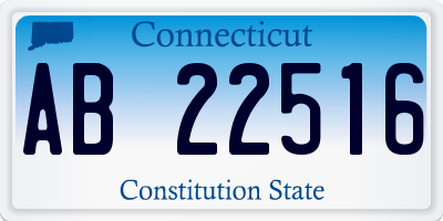CT license plate AB22516