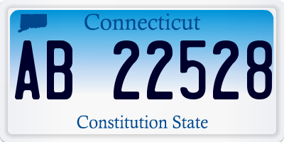 CT license plate AB22528