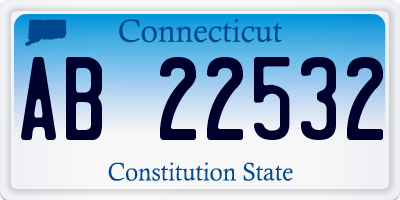 CT license plate AB22532