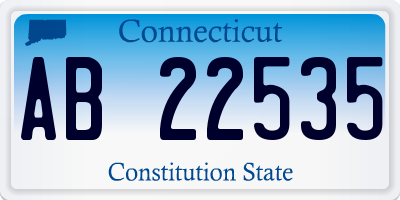 CT license plate AB22535