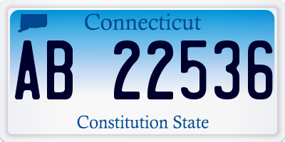 CT license plate AB22536