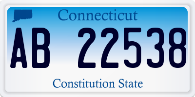 CT license plate AB22538