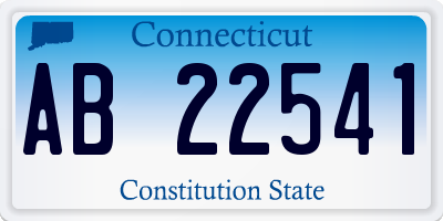 CT license plate AB22541
