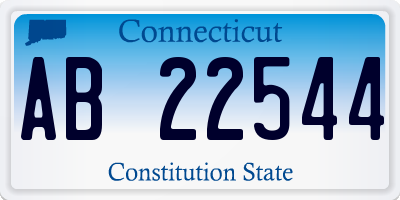 CT license plate AB22544