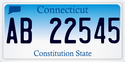 CT license plate AB22545