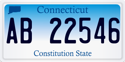 CT license plate AB22546