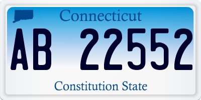 CT license plate AB22552