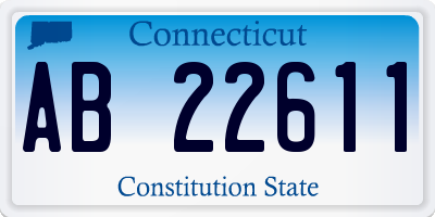 CT license plate AB22611