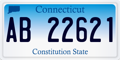 CT license plate AB22621