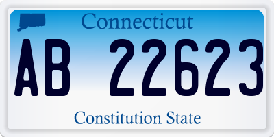 CT license plate AB22623