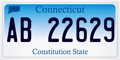 CT license plate AB22629