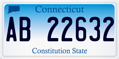 CT license plate AB22632