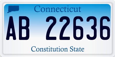 CT license plate AB22636