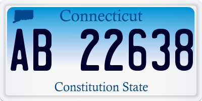 CT license plate AB22638