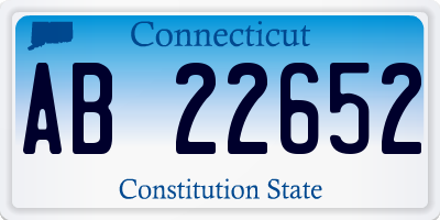 CT license plate AB22652