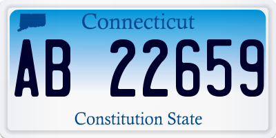 CT license plate AB22659