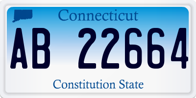 CT license plate AB22664