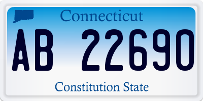 CT license plate AB22690