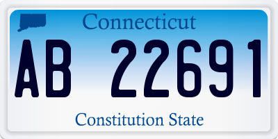 CT license plate AB22691