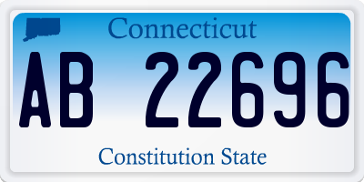 CT license plate AB22696
