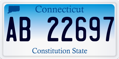 CT license plate AB22697