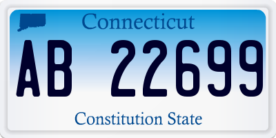 CT license plate AB22699