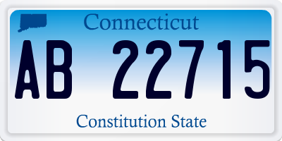 CT license plate AB22715