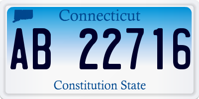 CT license plate AB22716