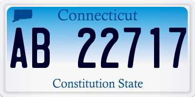 CT license plate AB22717