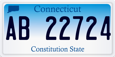 CT license plate AB22724