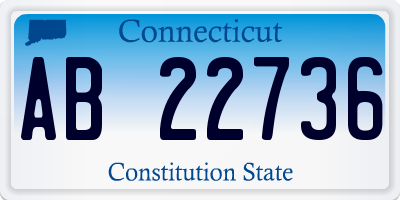 CT license plate AB22736
