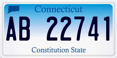 CT license plate AB22741