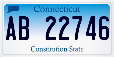 CT license plate AB22746