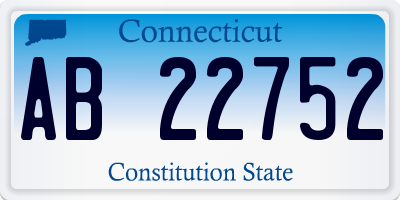 CT license plate AB22752