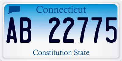 CT license plate AB22775