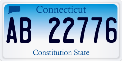CT license plate AB22776