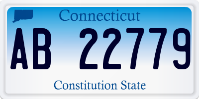 CT license plate AB22779