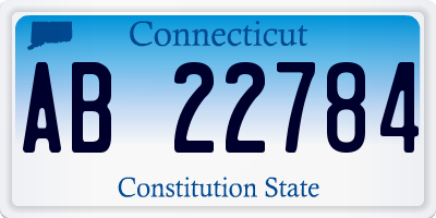 CT license plate AB22784