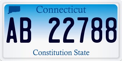 CT license plate AB22788