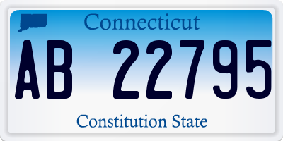 CT license plate AB22795