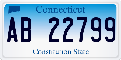 CT license plate AB22799