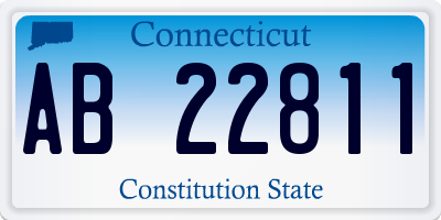 CT license plate AB22811