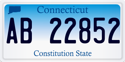 CT license plate AB22852