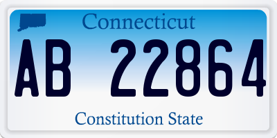 CT license plate AB22864